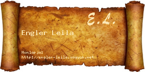 Engler Leila névjegykártya
